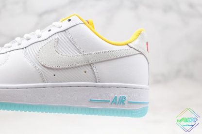 Nike Air Force 1 White Yellow Clear hindfoot