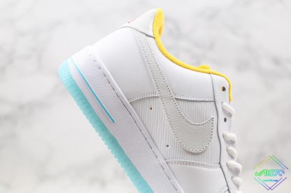 Nike Air Force 1 White Yellow Clear panel