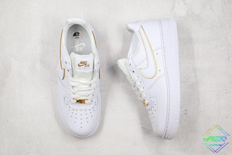 air force 1 metallic gold white