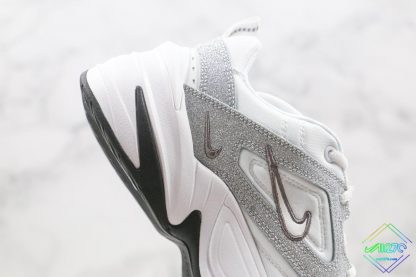Nike M2K Metallic Silver Glitter hindfoot