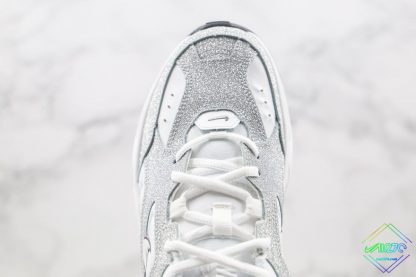 Nike M2K Metallic Silver Glitter upper