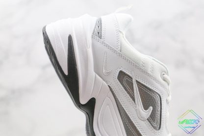 Nike M2K Tekno White Metallic Silver Black shoes