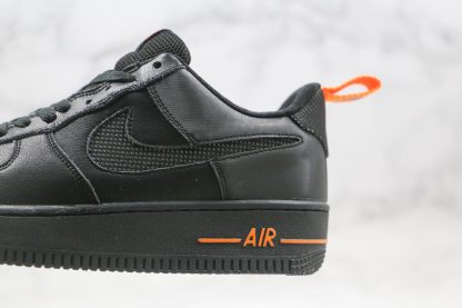 Air Force 1 Low Cut-Out Swoosh Black orange air lettering