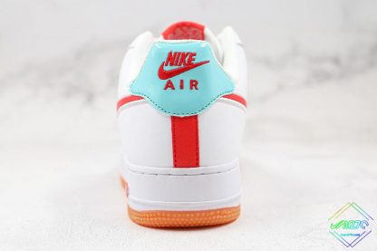 Air Force 1 Low SE White turtuoise heel