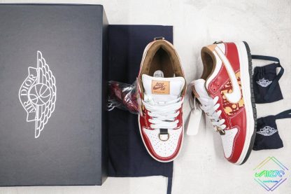 Dior X Nike SB Dunk Low Pro Burgundy tongue