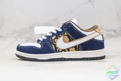 Dior X Nike SB Dunk Low Pro White Navy Blue