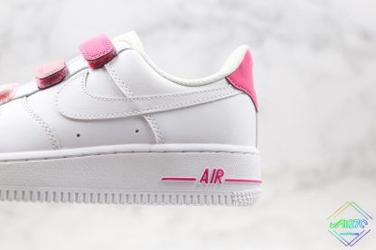 Force 1 White Pink Velcro Air