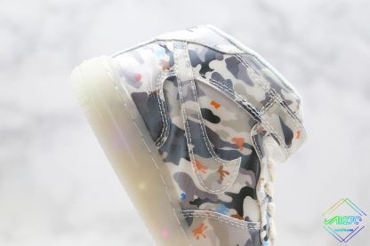 Kids Nike Air Force 1 High Light Up Camo grey