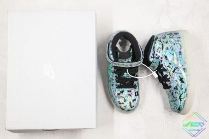 Kids Nike Air Force 1 High Light Up Turquoise inner