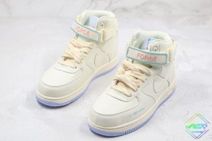 Kids Nike Sportswear Air Force 1 High Beige Velcro