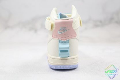 Kids Nike Sportswear Air Force 1 High Beige heel tab