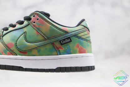 Multicolored Civilist Nike SB Dunk Low panel