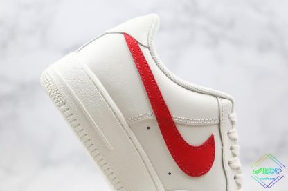 Nike Air Force 1 07 White Sport Red swoosh
