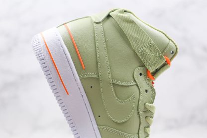 Nike Air Force 1 High Dual Olive Aura swoosh