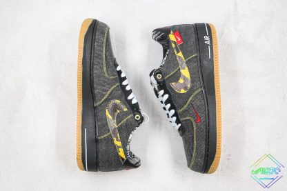 Nike Air Force 1 Low Camo Black Denim Remix Swoosh