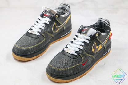 Nike Air Force 1 Low Camo Black Denim Remix sneaker