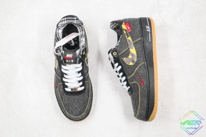 Nike Air Force 1 Low Camo Black Denim Remix tongue