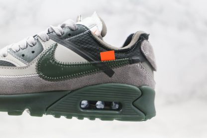 Off -White Air Max 90 OW Grey Army Green swoosh