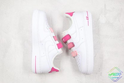 WMNS Nike Air Force 1 White Pink Velcro panel