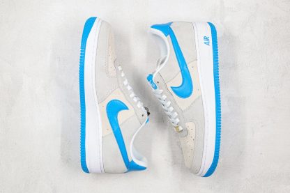 Air Force 1 07 EMB Grey Fog Light Photo Blue sneaker