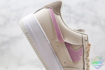 Air Force 1 LXX Light Orewood Brown Pink deconstructed Swooshes