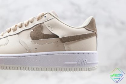 Air Force 1 LXX Light Orewood Brown deconstructed swoosh