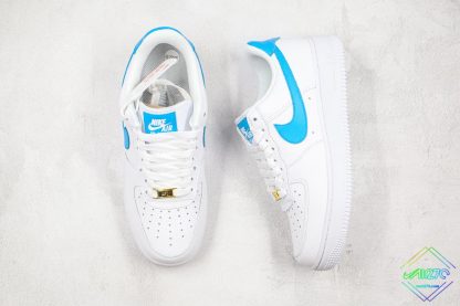 Air Force 1 White Teal Nebula-Gold tongue