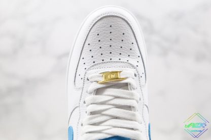 Air Force 1 White Teal Nebula-Gold upper