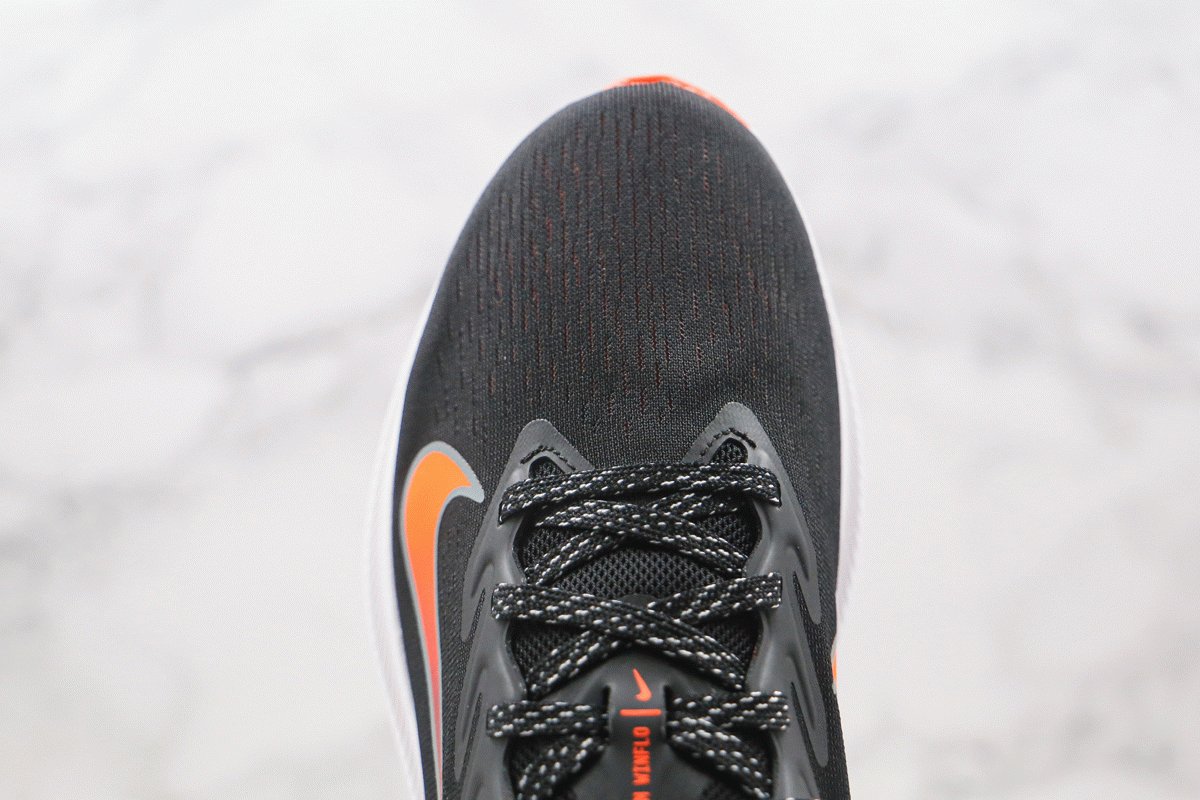 Nike Air Zoom Winflo 7 Black Total Orange Men's Running Shoes