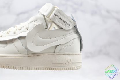 Comme des Garcons x Nike Air Force 1 Mid swoosh