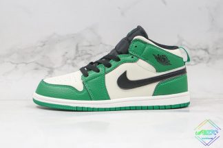 Kids Air Jordan 1 Mid White Pine Green