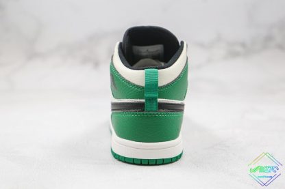Kids Air Jordan 1 Mid White Pine Green heel