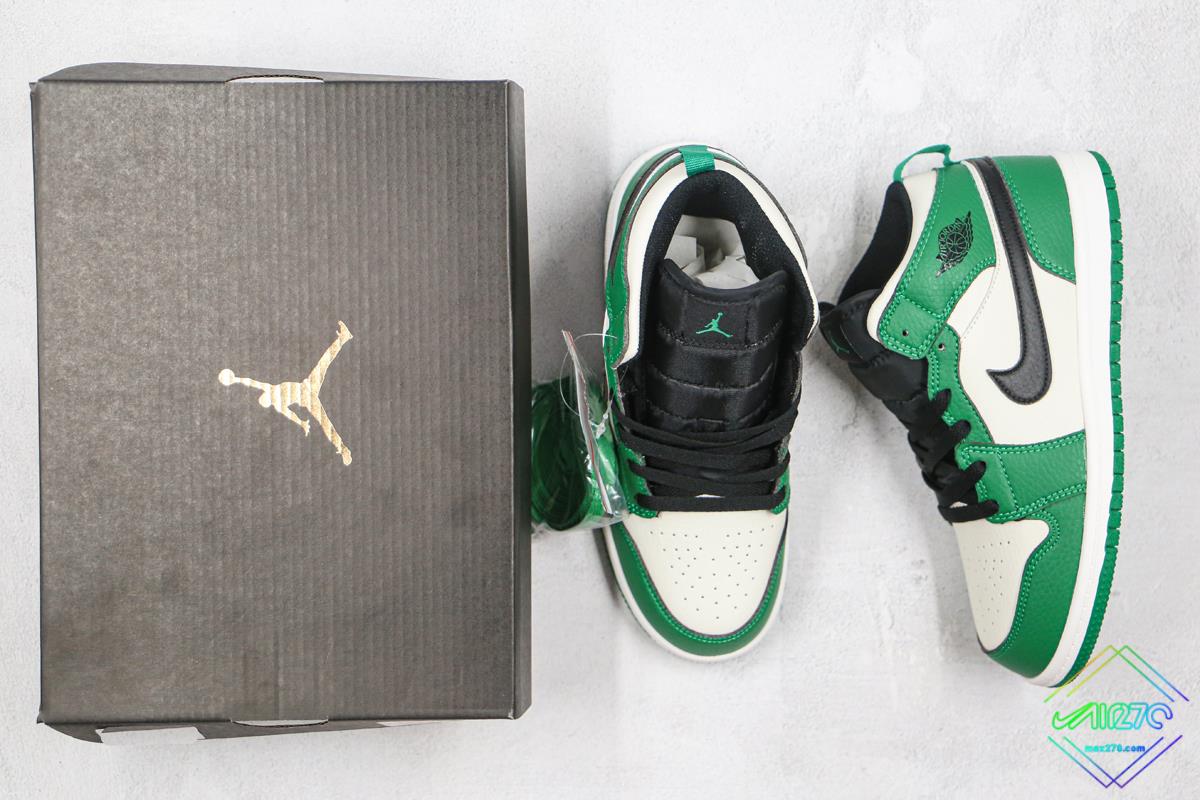 Kids Air Jordan 1 Mid White Pine Green