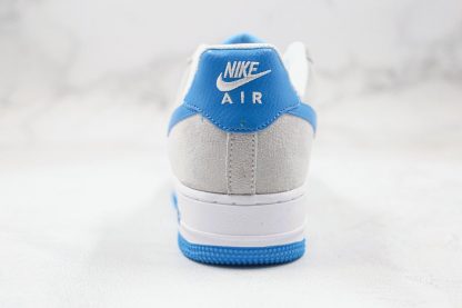 Nike Air Force 1 07 EMB Grey Fog Light Photo Blue heel