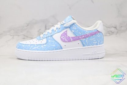 Nike Air Force 1 Blue Paint Splatte Purple