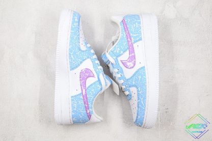 Nike Air Force 1 Blue Paint Splatte Purple shoes