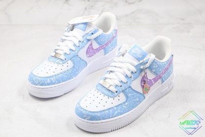 Nike Air Force 1 Blue Paint Splatte Purple sneaker