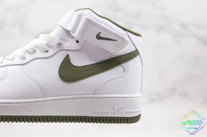 Nike Air Force 1 Mid White Army Green lateral