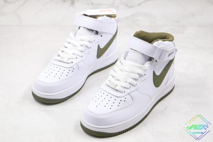 Nike Air Force 1 Mid White Army Green sneaker