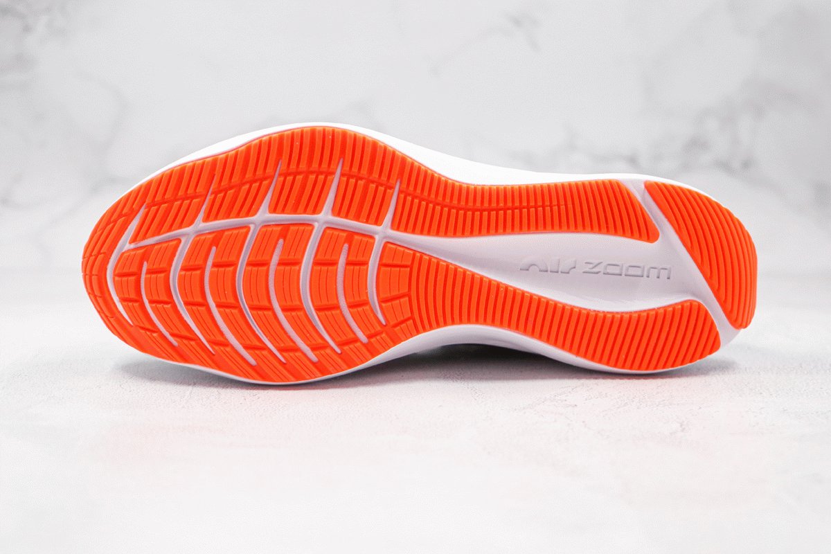 Nike Air Zoom Winflo 7 Black Total Orange Men's Running Shoes