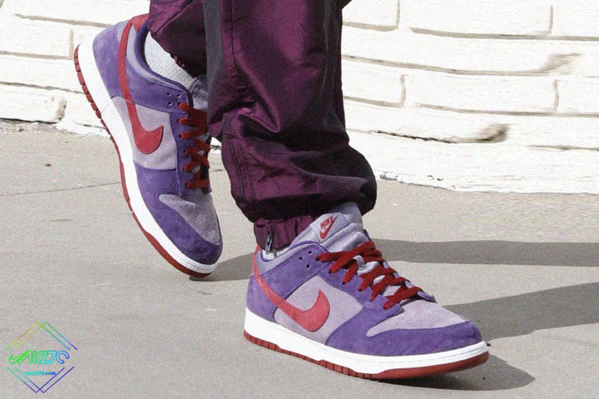 Nike Dunk Low Plum on feet look