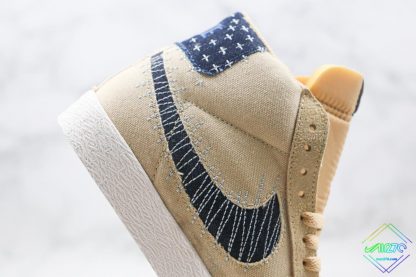 Nike SB Zoom Blazer Mid Sashiko Sesame stitching