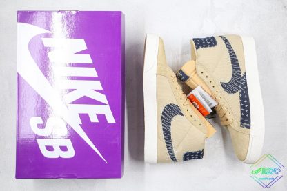 Nike SB Zoom Blazer Mid Sashiko Sesame with box