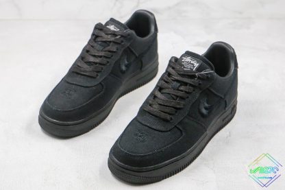 Stussy x Nike Air Force 1 Black shoes