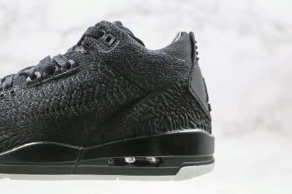 Air Jordan 3 Retro Flyknit Black close look