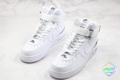 Dual Air White Black Nike Air Force 1 High tongue