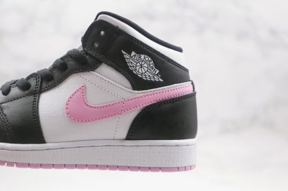 GS Jordan 1 Mid White Black Light Arctic Pink side