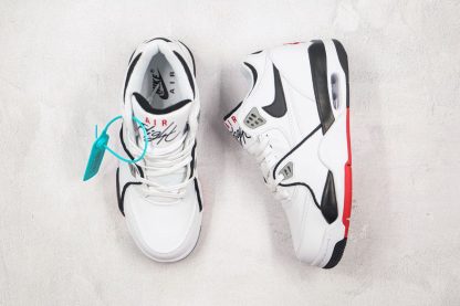 Nike Air Flight 89 White Black Grey Red tongue