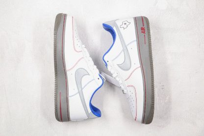 Nike Air Force 1 White Grey Gym Red blue inner