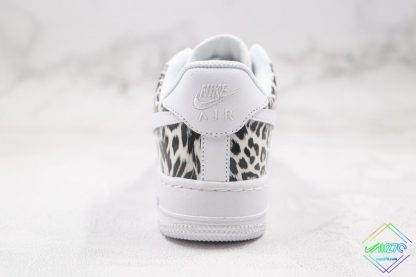 Nike Air Force 1 White Leopard Print heel